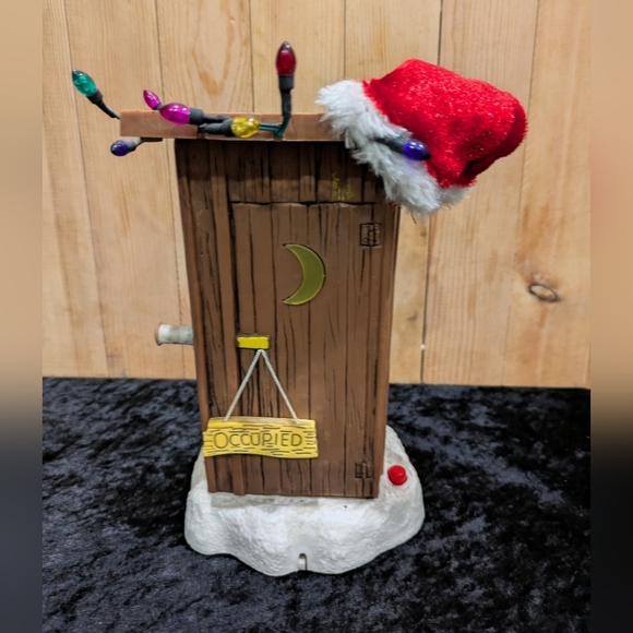 Festive Wooden Outhouse Holiday Decoration - Picture 1 of 7